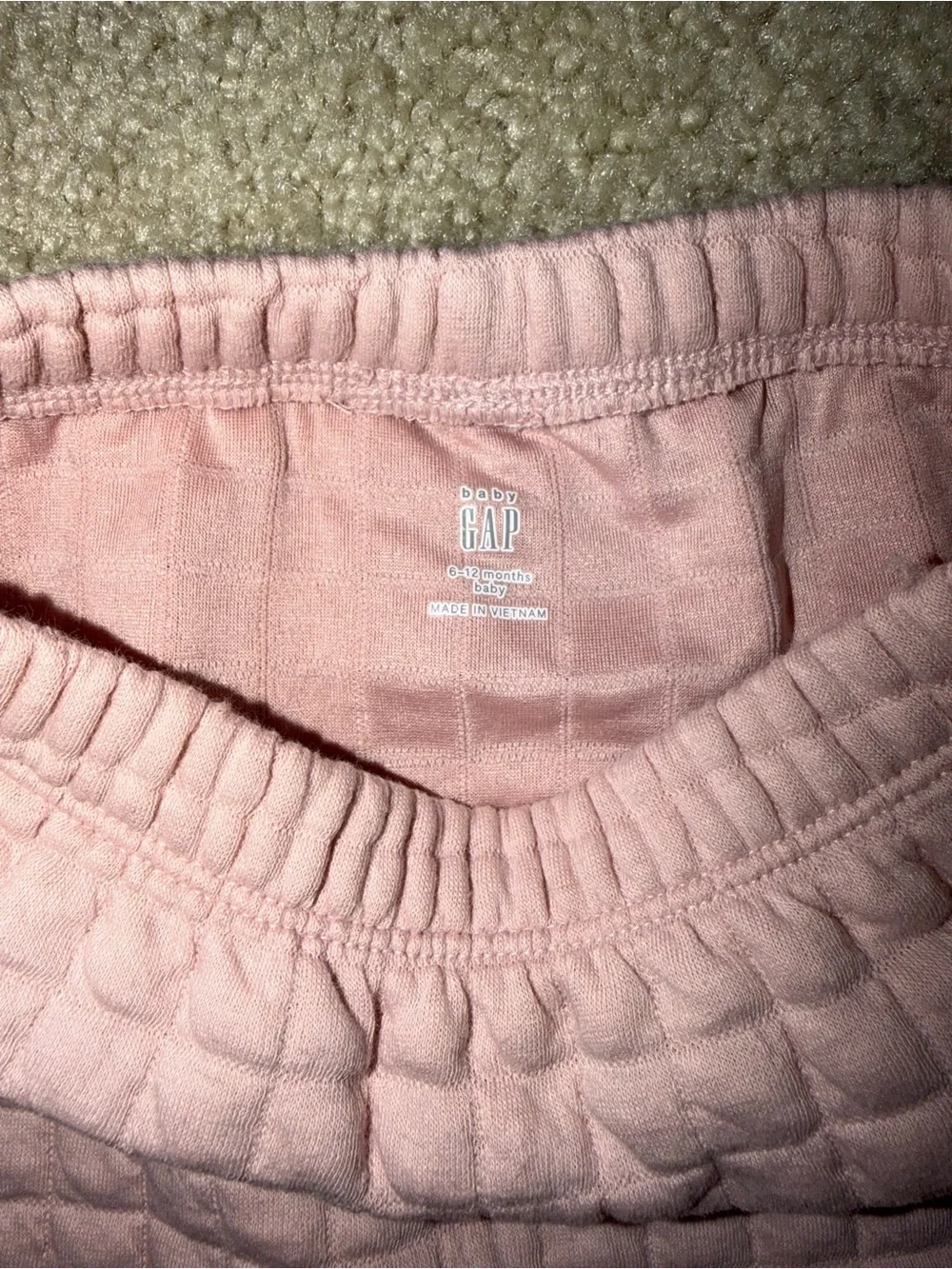 GAP Pink Quilted Baby Hoodie & Pants Matching Set